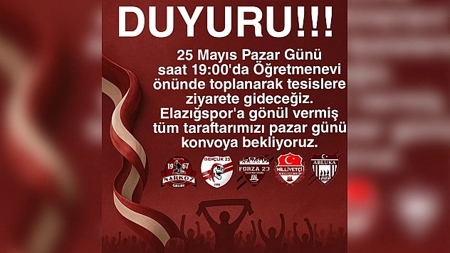 Elazığspor taraftarından takıma kovoylu destek çağrısı
