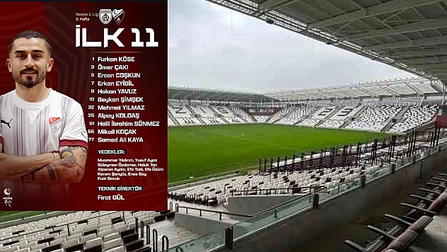 Elazığspor'un ilk 11'i belli oldu