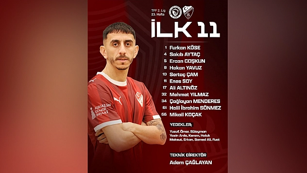 Elazığspor'un İlk 11'i belli oldu