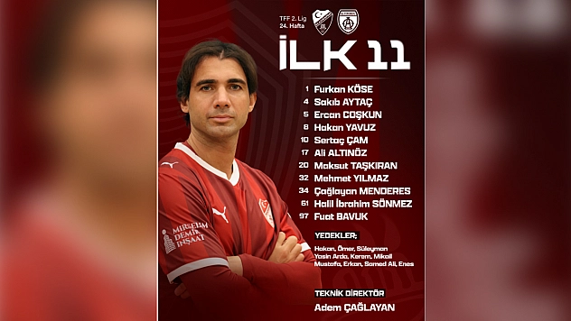 Elazığspor'un  ilk 11'i belli oldu