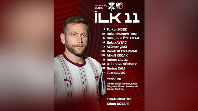 Elazığspor'un ilk 11'i belli oldu