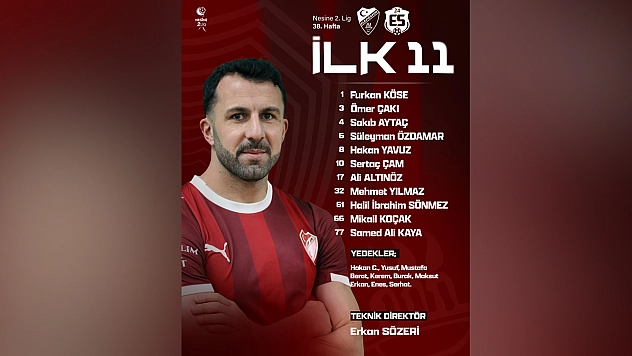 Elazığspor'un ilk 11'i belli oldu