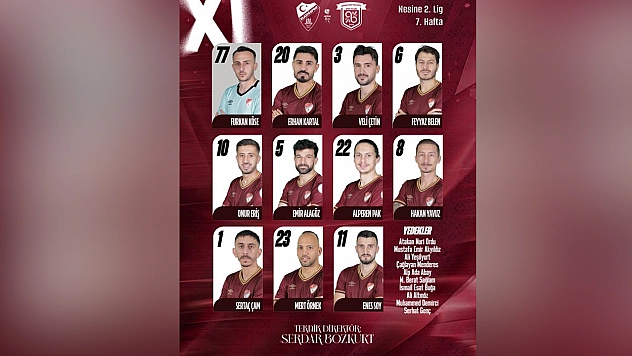 Elazığspor'un ilk 11'i belli oldu