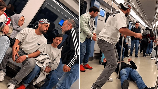 Eşinin yanında küfreden adamı yere serdi