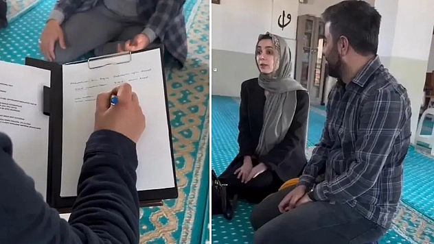 Gelin, imam nikahı sırasında hocanın sorusuna kızdı: Yaz artık