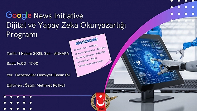 Google, Malatya'da yapay zeka eğitimi verecek