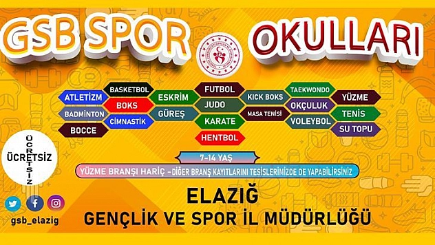 GSB Spor Okulları kayıtları başladı