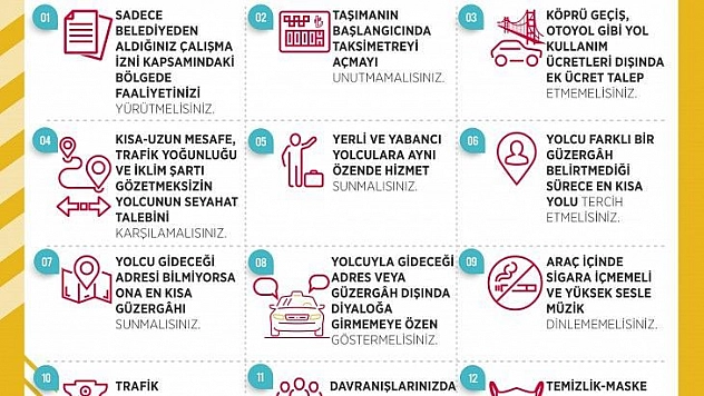 İçişleri Bakanlığından Taksi Şoförlerine 12 Kural Hatırlatması