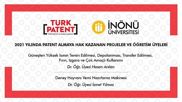İki bilimsel araştırma projelerine patent