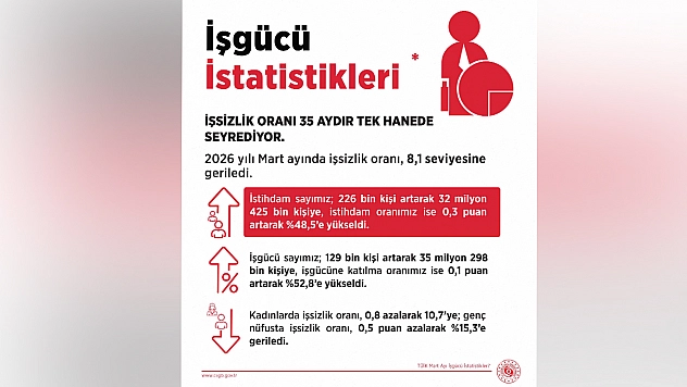 İşsizlik %8,1'e geriledi: İstihdamda artış sürüyor