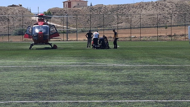 Kalp krizi geçiren hasta hava ambulansı ile Malatya'ya sevk edildi