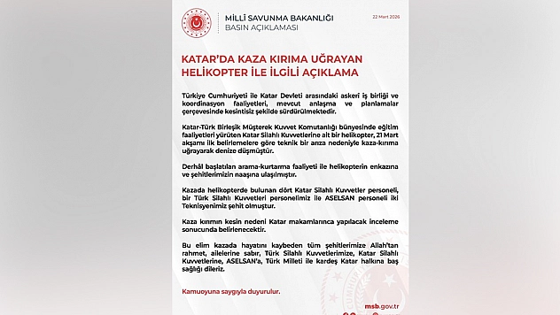 Katar'da düşen helikopterde 3 Türk şehit oldu