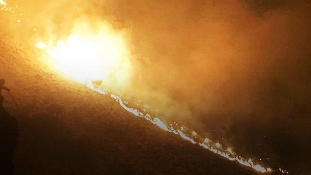 Keban'daki örtü yangını söndürüldü