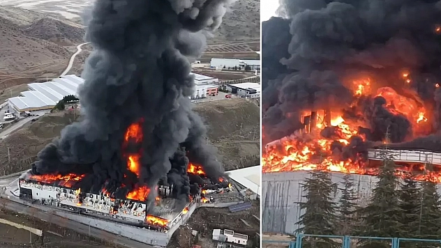 Kırıkkale'de kimya fabrikasında şiddetli yangın paniğe neden oldu