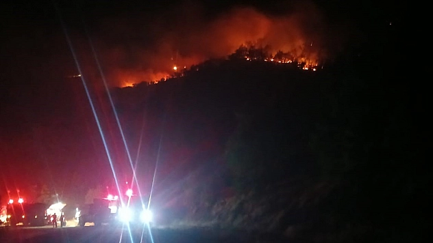Komşu ilde orman yangını sürüyor