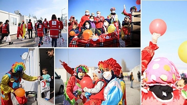 Konteyner kentteki depremzede çocuklara özel etkinlik