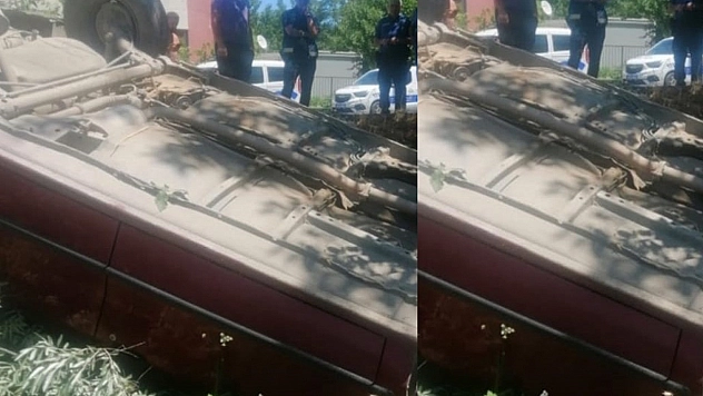 Kontrolden Çıkan Otomobil Takla Attı!