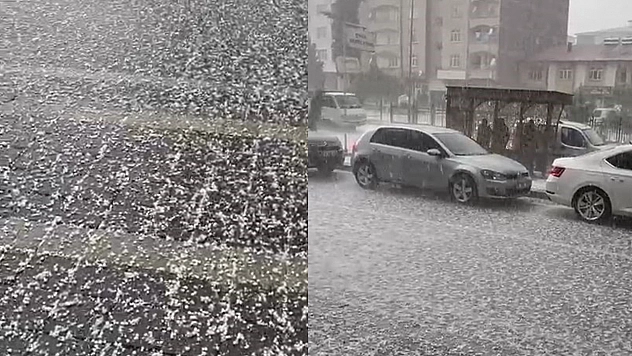 Kovancılar'da dolu yağışı etkili oldu