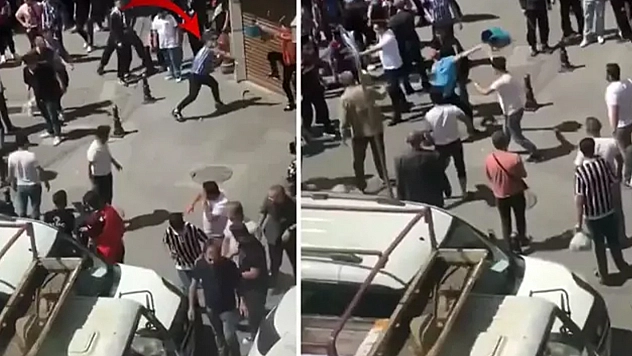 Kupa finali öncesi taraftarlar arasında yumruklar havada uçuştu!