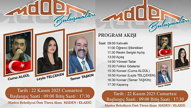 Maden'de Maden Buluşmaları' 22 Kasım'da gerçekleşecek