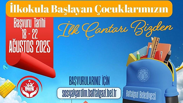 Malatya Battalgazi Belediyesi'nden ailelere kırtasiye desteği