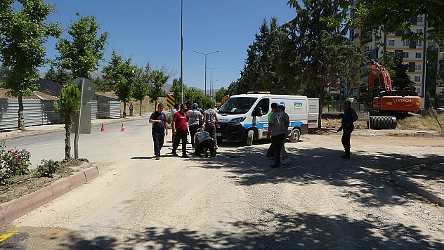 Malatya'da doğalgaz borusu patladı