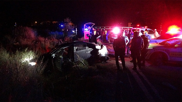 Malatya'da 'dur' ihtarına uymayan araç kaza yaptı