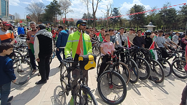 Malatya'da 'Gazze için sür ve diren' etkinliği düzenlendi