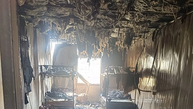 Malatya'da şantiye yangını!