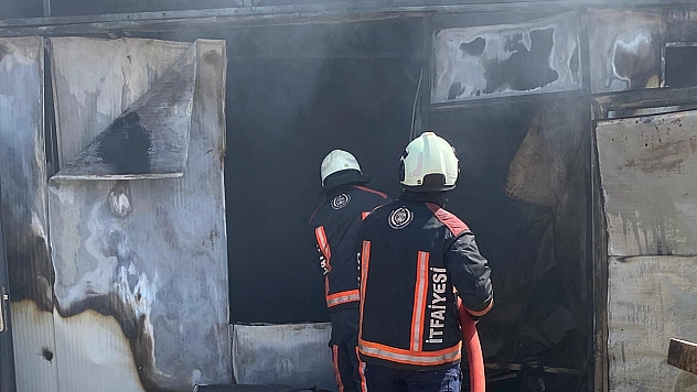 Malatya'da şantiyede korkutan yangın