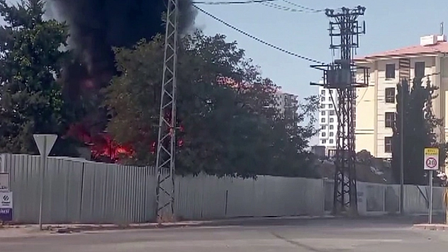 Malatya'da şantiyede korkutan yangın