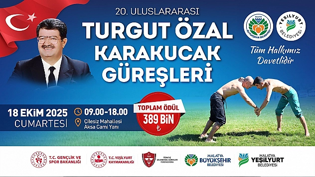 Malatya'da Uluslararası Turgut Özal Karakucak güreşleri başlıyor