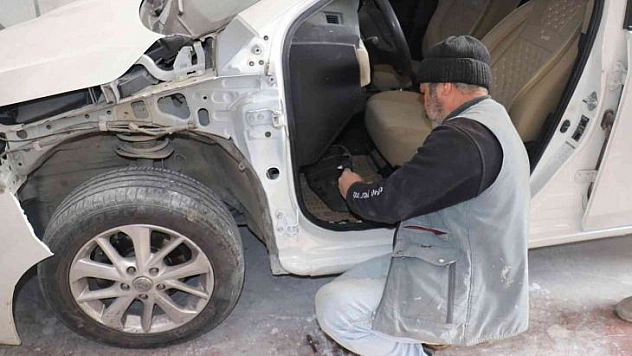 Malatya'daki oto sanayilerde kar yoğunluğu