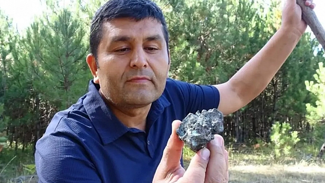 Mantar toplarken göktaşı buldu