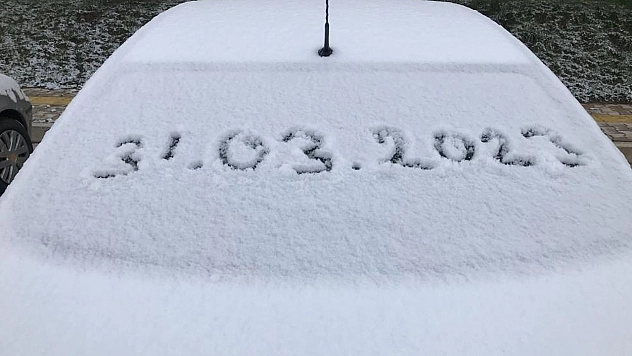 Mart ayının son günü Elazığ'a kar yağdı