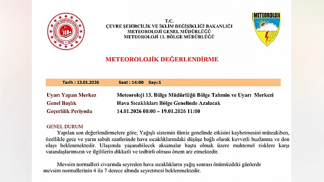 Meteoroloji'den Elazığ dahil 5 il için uyarı