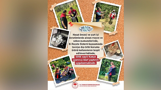 Meyve ve sebzede kalıntı takibi
