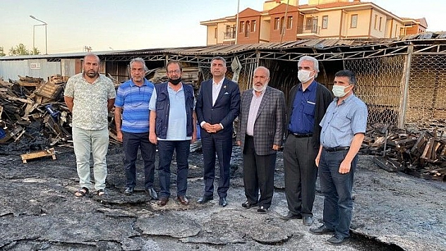 Milletvekili Erol yangın alanında inceleme yaptı