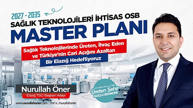 Nurullah Öner'den Elazığ'a 1.000 dönümlük sağlık teknolojileri OSB projesi