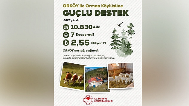 ORKÖY ile Orman Köylüsüne 2,55 milyar TL destek