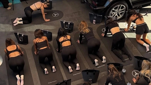 Otomobil bayisindeki yoga etkinliği tartışma yarattı