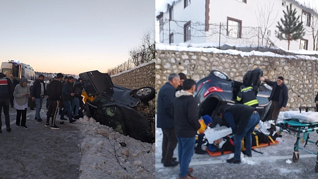 Otomobil Takla Attı: 5 Yaralı