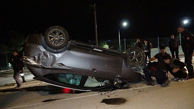 Otomobil takla attı, emniyet kemeri takan sürücünün burnu bile kanamadı