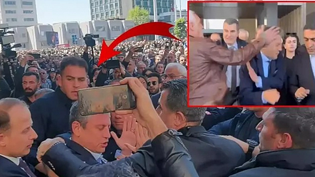 Özgür Özel'e AKM çıkışı yumruklu saldırı