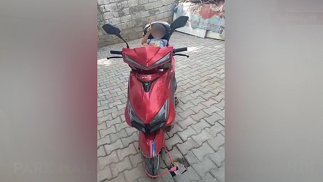 Park halindeki motosiklet çalındı