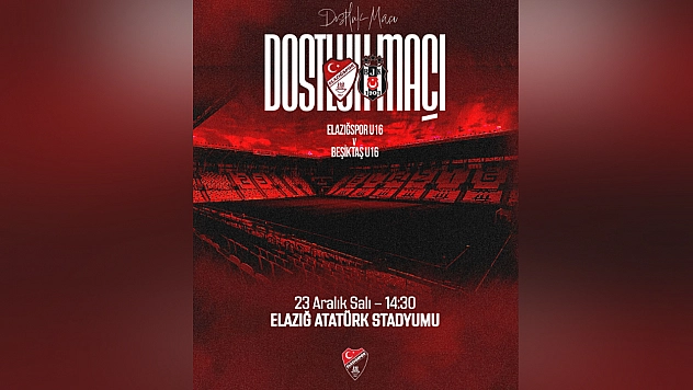 Seza Çimento Elazığspor U16, Beşiktaş U16 ile dostluk maçında karşılaşacak