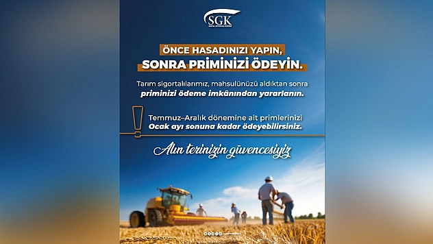 SGK'dan çiftçilere prim ödeme kolaylığı