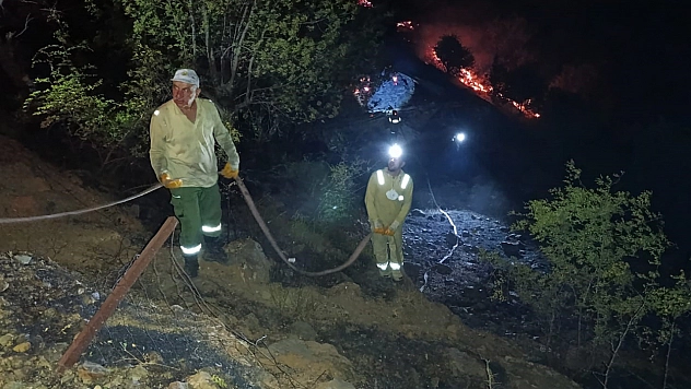 Sivrice yangınında  2 kişi dumandan etkilendi