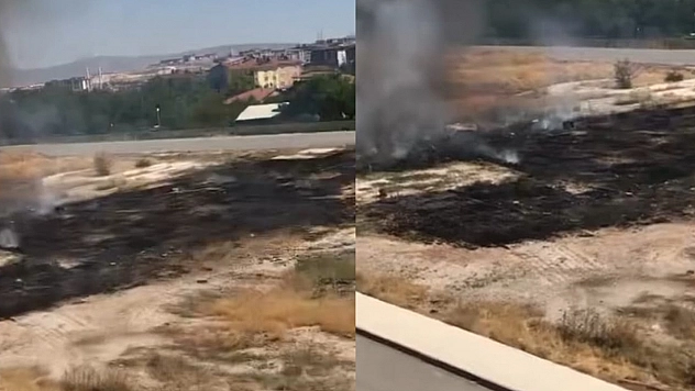 Sürsürü Mahallesi'nde otluk alanda yangın!