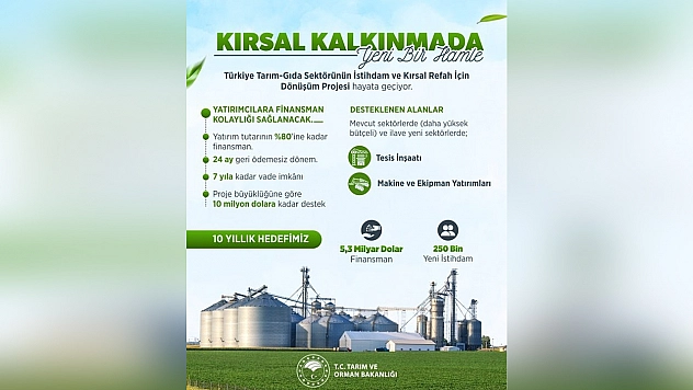 Tarım ve Orman Bakanlığı'ndan kırsal kalkınma hamlesi